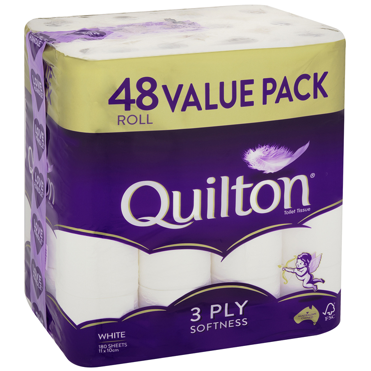 Quilton 3 Ply Toilet Tissue 48 Pack