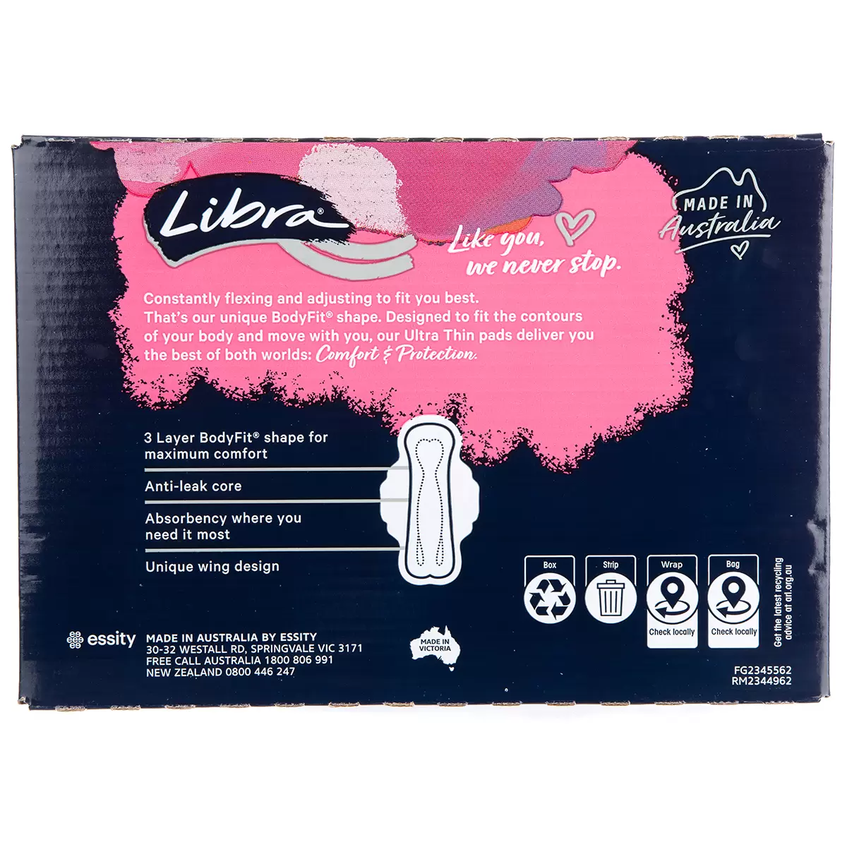 Libra Ultra Thin Super Pads With Wings 108 Pack